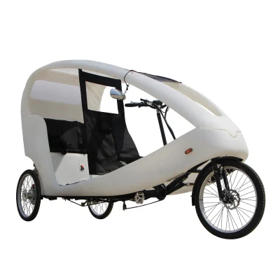 Nouvelle conception adulte tricycle de vélo de cargaison électrique trois roues passager voiture solaire extérieur pousse-pousse vélo taxi