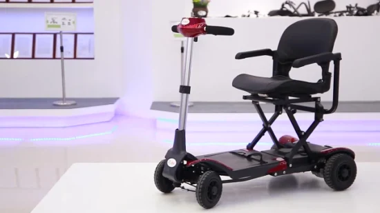 Nouveau scooter de mobilité électrique à quatre roues de batterie au lithium pliable portative 270W pour les handicapés âgés